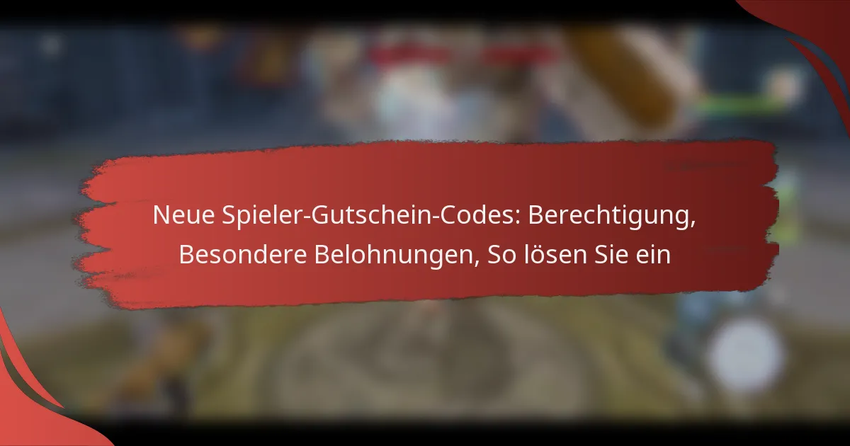 Neue Spieler-Gutschein-Codes: Berechtigung, Besondere Belohnungen, So lösen Sie ein